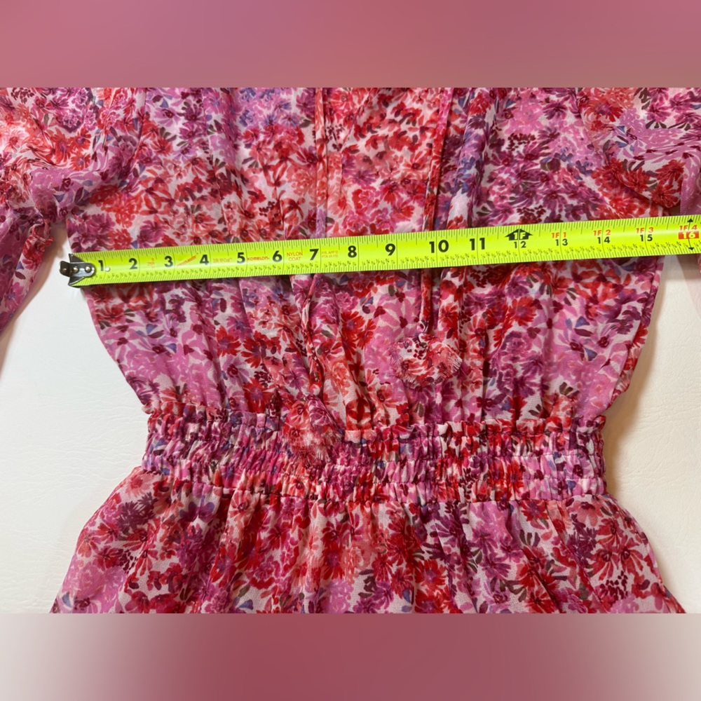 Misa Los Angeles Leeva dress long sleeve mini pink red XS barbiecore (bin W) - Picture 11 of 12